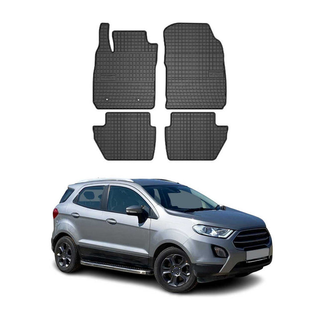 OMAC Gummi Fußmatten für Ford Ecosport 2017-2020 Automatten Gummi Schwarz 4tlg