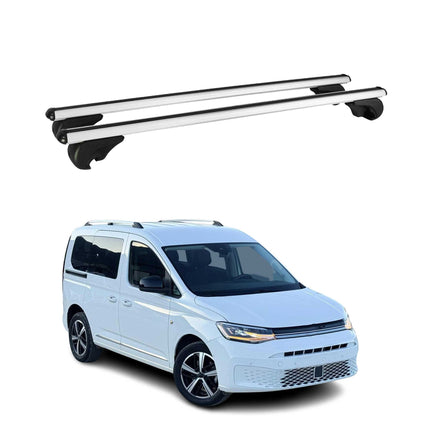 Dachträger Grundtäger für VW Caddy 2020-2026 75kg Alu Silber 2 tlg