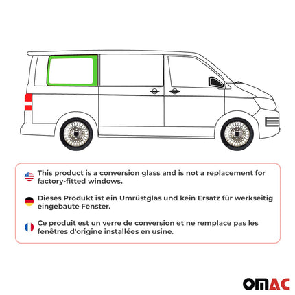 Seitenfenster Auto Seitenscheibe für VW T5 2003-2015 Rechts L1 Schwarz