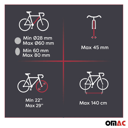 Menabo Fahrradträger Huggy Dachfahrradträger für Fahrrad bis 15kg ABE Stahl 2tlg