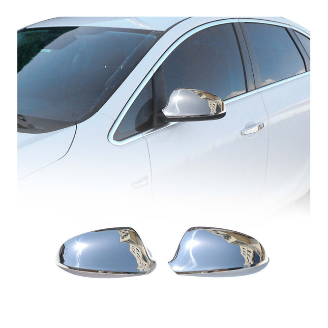 Spiegelkappen Spiegelabdeckung für Opel Astra J 2009-2015 Edelstahl Chrom 2tlg