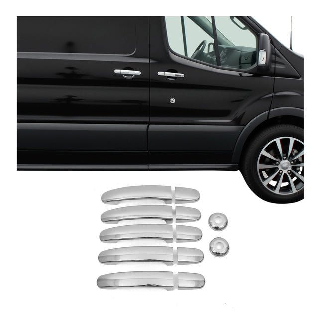 Chrom Türgriff Blende für Ford Transit 2015-2026 5-Tür Edelstahl 12x