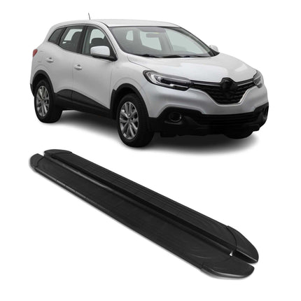 Trittbretter Seitenschweller für Renault Kadjar 2015-2022 Aluminium Schwarz 2tlg