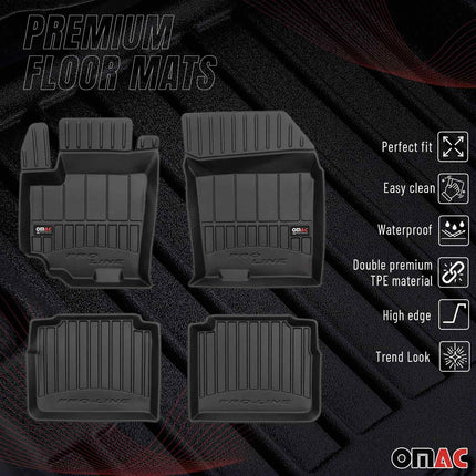 OMAC Gummi Fußmatten für Suzuki SX4 S-Cross 2013-2024 Premium Gummi Schwarz 4tlg