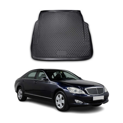 Kofferraummatte Kofferraumwanne für Mercedes S Klasse W221 2005-2013 Gummi TPE