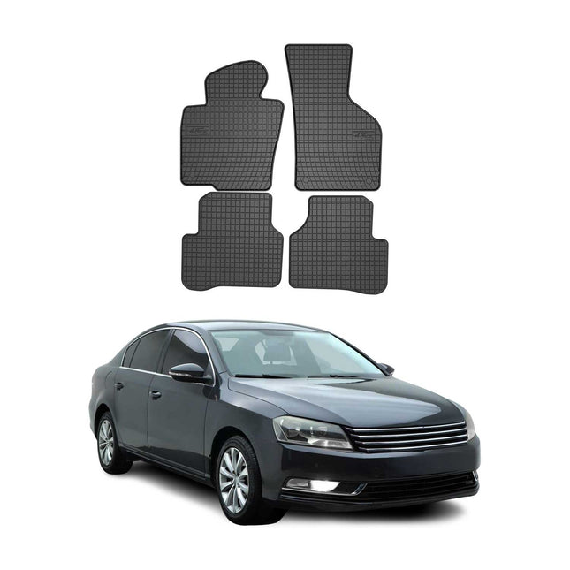 OMAC Gummi Fußmatten für VW Passat B7 2010-2015 Automatten Gummi TPE Schwarz 4x