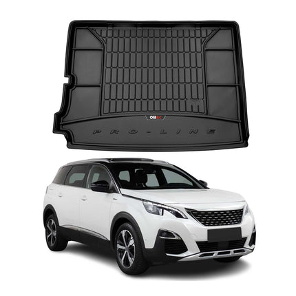 OMAC Gummi Kofferraumwanne für Peugeot 5008 2017-2024 TPE Laderaumwanne Schwarz