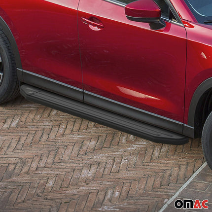 Trittbretter Seitenschweller für Mazda CX-5 2017-2024 Alu Schwarz ABE