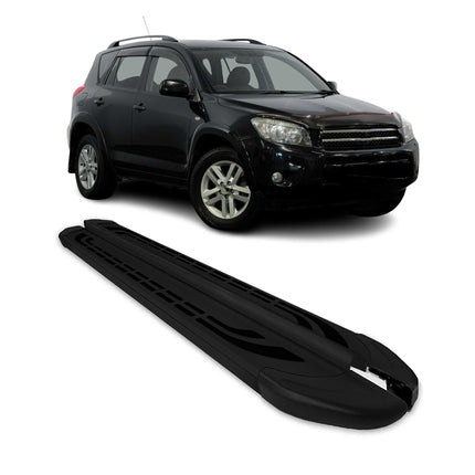 Trittbretter Seitenschweller Seitenbretter für Toyota RAV4 2005-2011 Alu Schwarz