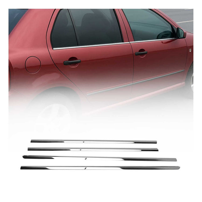 Fensterleisten Zierleisten für Skoda Fabia 1999-2007 Edelstahl Chrom 4tlg