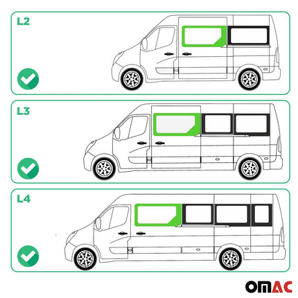 Seitenfenster Auto für Opel Movano 2010–2021 Schiebetür Links L2 L3 L4 H2