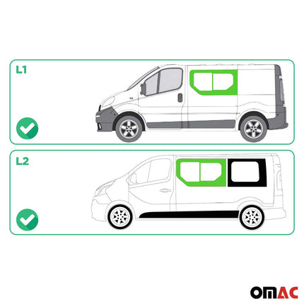Seitenfenster Schiebefenster für Renault Trafic 2001-2014 Vorne Links L1 L2
