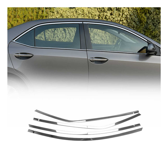 Fensterleisten Fensterrahmen für Toyota Corolla 2013-2019 Stufenheck Chrom 10x