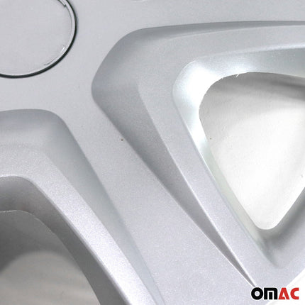 4x Radkappen Radzierblenden Radblenden für Auto 16" Zoll Radkappensatz Silber