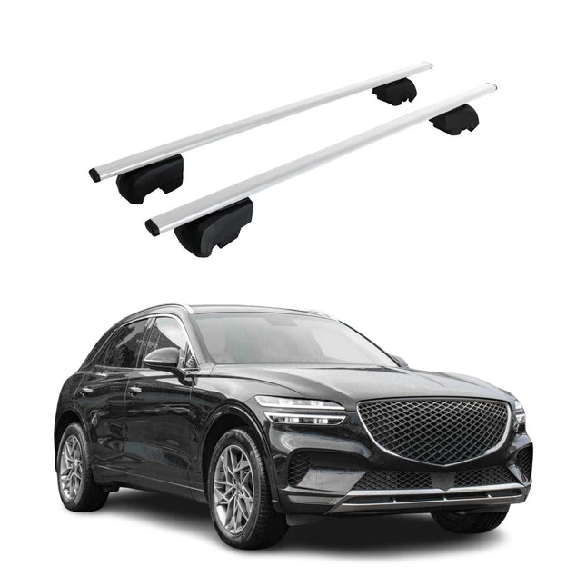 Dachträger Grundtäger für Genesis GV60 2022-2026 75kg Metall Silber 2 tlg