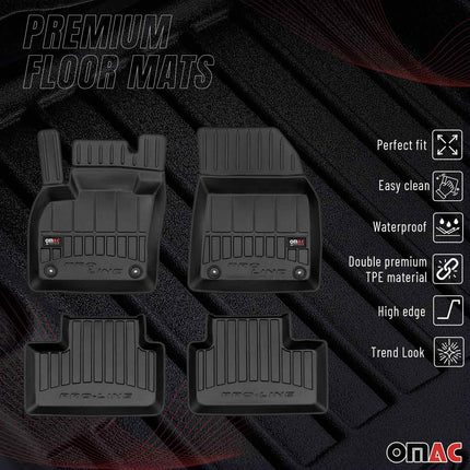 OMAC Gummi Fußmatten für Volvo XC40 2017-2024 Premium TPE Automatten Schwarz 4x