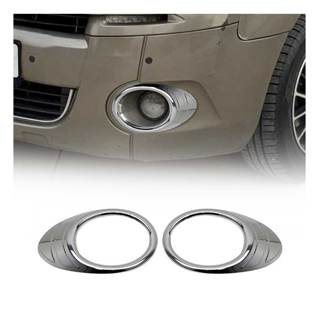 Nebelscheinwerfer Rahmen Umrandung für Peugeot Partner 2008-2012 Chrom ABS 2x