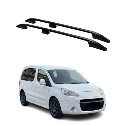 Dachreling für Peugeot Partner Tepee L1 Kurzer 2008-2018 Alu ABE Schwarz 2x
