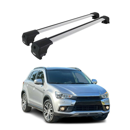 Dachträger Grundtäger für Mitsubishi ASX 2010-2023 75kg Aluminium Silber 2 tlg