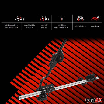 Dachträger + Fahrradträger Satz für Seat Alhambra 2010-2020 Aluminium Schwarz 3x