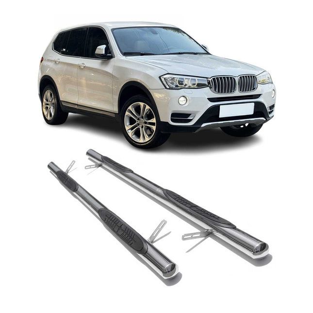 Edelstahl Trittbretter Schwellerrohre für BMW X3 F25 2010-2017 Edelstahl Silber