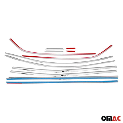 Fensterleisten Zierleisten für Renault Megane 2015-2020 Edelstahl Chrom 12tlg