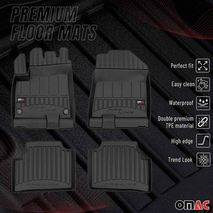 OMAC Gummi Fußmatten für Kia e-Niro mk1 2018-2022 Premium TPE Automatten Schwarz