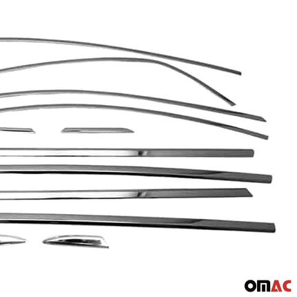 Fensterleisten Zierleisten für Renault Megane Limo 2016-2025 Chrom Dunkel 12x