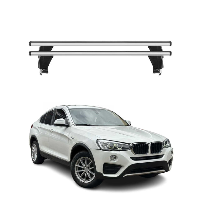 Menabo Dachträger Grundtäger für BMW X4 F26 2014-2018 50kg Alu Silber 2 tlg