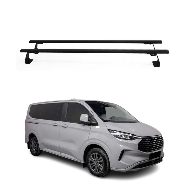 Dachträger für Ford Transit Custom / Tourneo Custom 2023-2025 75kg Stahl Schwarz