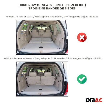 Kofferraummatte Kofferraumwanne für Hyundai Santa Fe 2021-2021 7-Sitzer Gummi