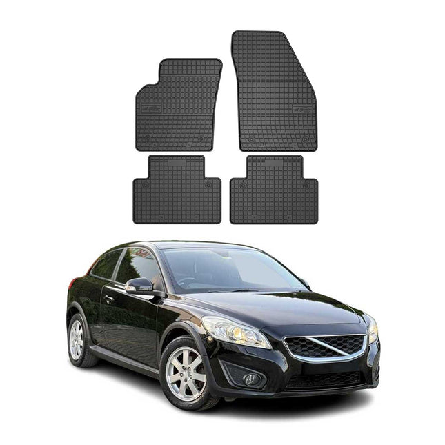 OMAC Gummi Fußmatten für Volvo C30 2006-2012 Automatten Gummi Schwarz 4tlg