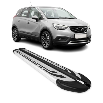 Alu Trittbretter Seitenschweller Seitenbretter für Opel Crossland X 2017-2024