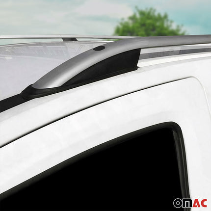 Dachreling Dachträger für Peugeot 3008 2016-2019 Grau Aluminium 2 tlg