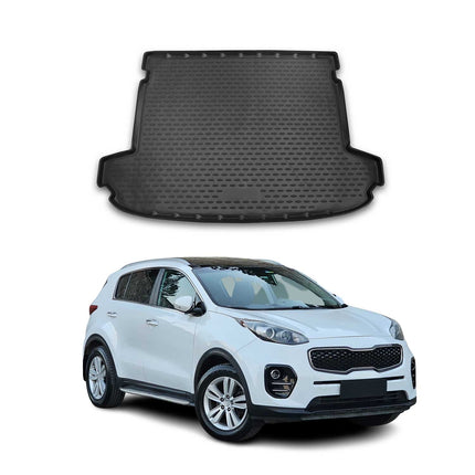 Kofferraummatte Kofferraumwanne für Kia Sportage 2016-2021 Gummi TPE Schwarz