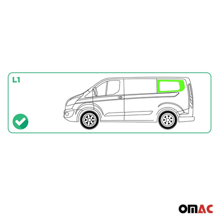 Seitenfenster Sicherheitsglas für Ford Transit Custom 2013-2024 Links L1 Schwarz