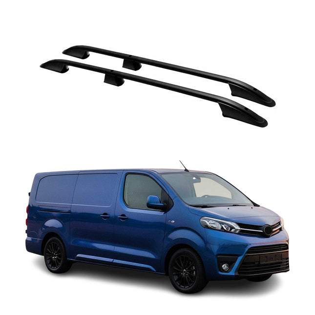 Dachreling Dachgepäckträger für Toyota Proace 2016-2026 Langer L3 Alu Schwarz