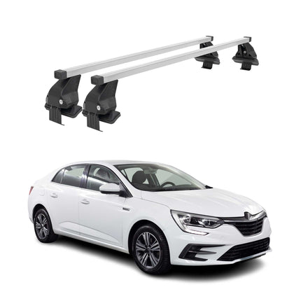 Menabo Dachträger Grundtäger für Renault Megane 2016-2022 50kg Stahl Silber 2x