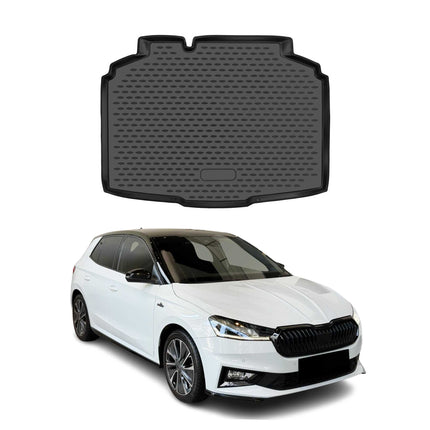 Kofferraummatte Kofferraumwanne für Skoda Fabia 2021-2026 Unterer Gummi TPE