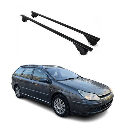 Dachträger Grundtäger für Citroen C5 Kombi 2001-2008 75kg Metall Schwarz 2 tlg