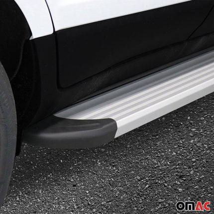 Seitenschweller Trittbretter Schweller für Renault Kangoo 2008-2021 Alu Grau