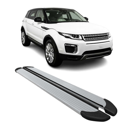 Seitenschweller Trittbretter Schweller für Range Rover Evoque 2011-2018 Alu Grau