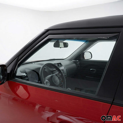 Windabweiser Regenabweiser für Kia Soul 2014-2019 Dunkel Acryl 2tlg