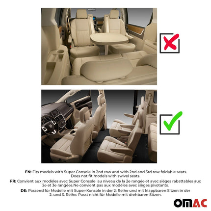 OMAC Gummimatten Fußmatten für Dodge Grand Caravan / Grand Voyager 2008-2020 TPE