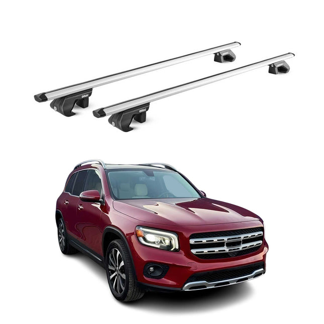 Dachträger Grundtäger für Mercedes GLB X247 2019-2026 90kg Alu Silber 2 tlg ABE