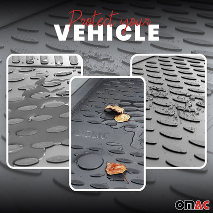 OMAC Gummimatten Fußmatten für BMW 1er E87 2004-2013 TPE Automatten Grau 4x