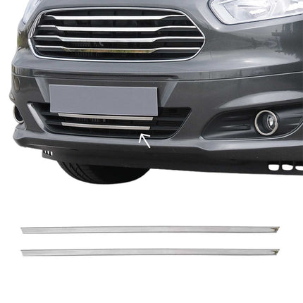 Kühlergrill Leisten Grillleisten für Ford Transit Courier 2014-2018 Chrom 2x