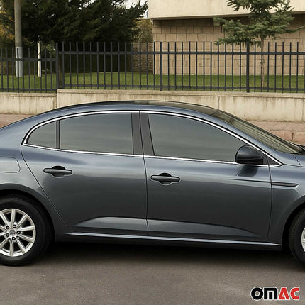 Fensterleisten Zierleisten für Renault Megane Limo 2016-2022 Edelstahl Chrom 6x