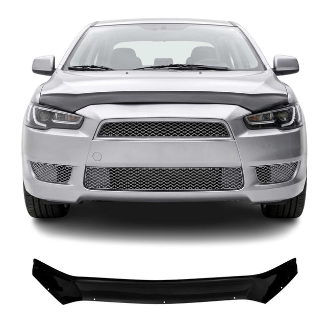 Motorhaube Deflektor Insektenschutz für Mitsubishi Lancer 2007-2017 Dunkel