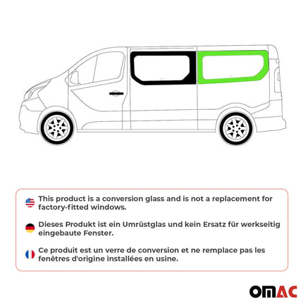 Seitenfenster Auto Fenster für Opel Vivaro B 2014-2019 Links Auto L2 Schwarz